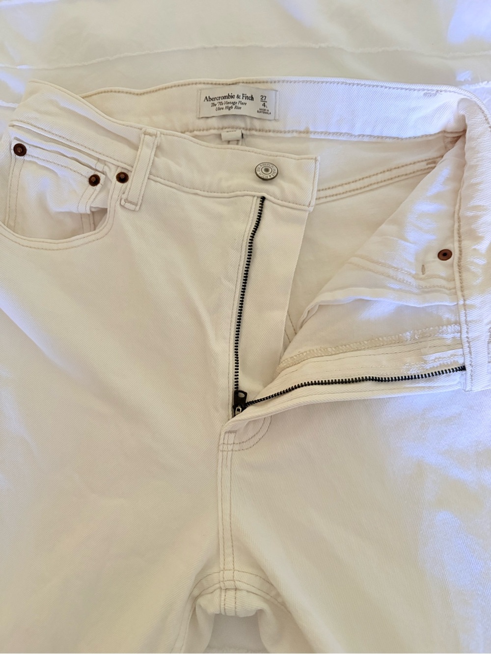 Abercrombie & Fitch 70s Vintage Flare Ultra High-Rise Jeans Size 27 Long - Picture 7 of 10